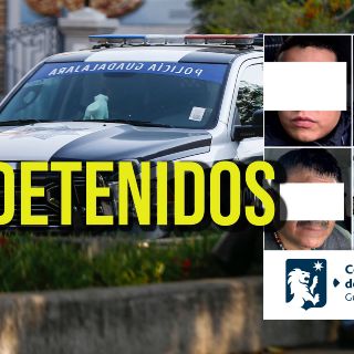 Policía de Guadalajara detiene a tres hombres en Las Huertas