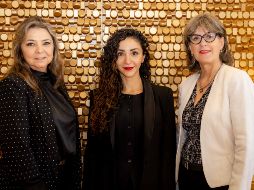 Edith Chávez, Michell Ochoa y Dalel Menduet durante la presentación de ORIS de Macame. GENTE BIEN JALISCO / Revista del 15 de agosto 2025