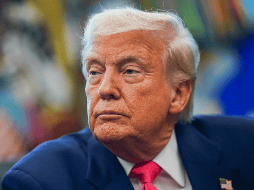 El mandatario estadounidense elogió su supuesto plan para acabar con la delincuencia y aseguró que México y Canadá hacen lo que su Administración pida. EFE/W. OLIVER