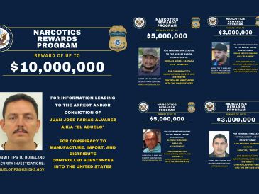 Las autoridades estadounidenses los identifican como lideres de la organización Cárteles Unidos dedicada a la producción de fentanilo, así como al tráfico de cocaína desde Colombia. X / @StateINL