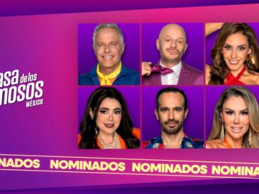 Placa de los nominados en la tercera semana de La Casa de los Famosos México. X/LaCasaFamososMx