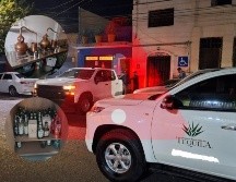 Tras el cateo en la presunta fábrica clandestina de bebidas alcohólicas se aseguraron diversos objetos y sustancias. ESPECIAL