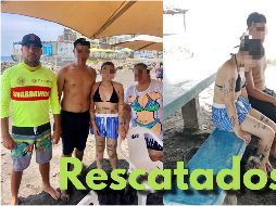 Tres personas sin la posibilidad de salir del mar fueron rescatadas por el elemto guardavidas. ESPECIAL / FACEBOOK Protección Civil Estatal Colima