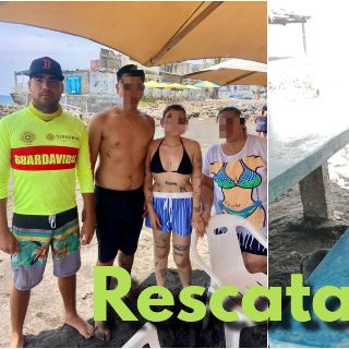 Guardavidas de Colima rescatan a tres jaliscienses en playa de Armería