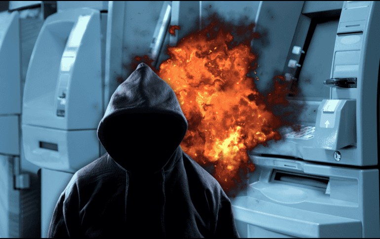 Tras la inspección, se determinó que no hubo sustracción de dinero en efectivo, únicamente la detonación que dañó la máquina. ESPECIAL / CANVA