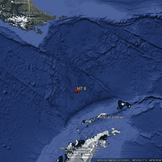 Un sismo de 7.5 se registra entre la Antártida y el extremo sur de Suramérica