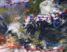 Se prevén condiciones de inestabilidad atmosférica en gran parte del país debido a la interacción del monzón mexicano, canales de baja presión, una vaguada en altura y el paso de las ondas tropicales núm. 24 y 25.