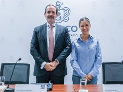Ricardo Barbosa Ascensio, Secretario del Trabajo y Previsión Social de Jalisco y  Elke Tepper García, Directora del CCL Jalisco. CORTESÍA