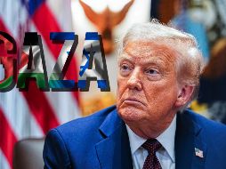 Trump se retractó con respecto a las posibilidades de que el conflicto en Gaza termine en unas semanas. EFE / EPA / AARON SCHWARTZ / POOL