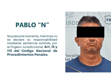 Un juez dictó auto de vinculación a proceso en contra de Pablo "N" y permanecerá en prisión preventiva oficiosa por un año, en espera de una sentencia. CORTESÍA/ Fiscalía de Jalisco