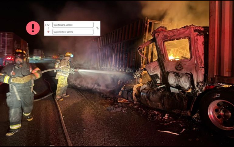 El accidente ocurrió durante la madrugada de este miércoles. ESPECIAL / FACEBOOK Protección Civil Estatal Colima