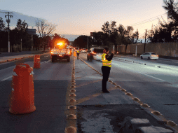 El operativo de contraflujo se mantiene en la avenida López Mateos desde el pasado 6 de diciembre. ESPECIAL/Policiía Vial Jalisco