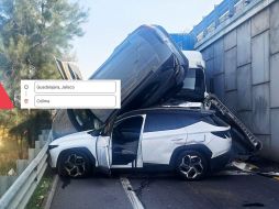 Este miércoles se registró un aparatoso percance vial sobre la autopista Guadalajara - Colima. ESPECIAL