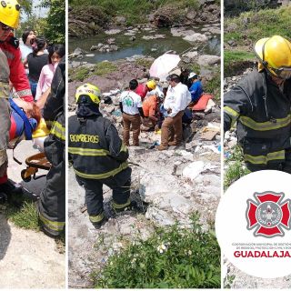 Bomberos rescataron a tres personas lesionadas en la Barranca de Huentitán