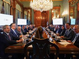 Claudia Sheinbaum se reunió con la delegación brasileña encabezada por el vicepresidente Geraldo Alckmin, quien estuvo acompañado por cerca de 200 empresarios. EFE