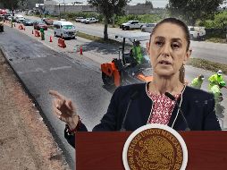 Claudia Sheinbaum dio el banderazo del inicio de los trabajos con los Nuevos Trenes de Repavimentación en Estado de México. ESPECIAL / X: @Claudiashein