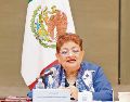 Ernestina Godoy llamó a los legisladores guindas a brindar su apoyo al Paquete Económico del próximo año. ESPECIAL