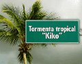 La tormenta tropical "Kiko", apuntó el SMN, se mantiene al suroeste de la península de Baja California, mientras se fortalece rápidamente. ESPECIAL /  CANVA