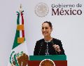Estos resultados son pese a las tensiones arancelarias globales y las "expectativas catastróficas" de organismos internacionales, señaló Sheinbaum. EFE/ S. GUTIÉRREZ