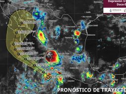 El viernes el fenómeno podría tocar tierra como tormenta tropical. X/conagua_clima