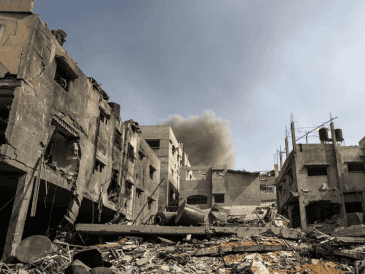 Según indica en un comunicado Hamás, que gobierna de facto la Franja, Israel está actuando desde el aire y también con robots con toneladas de explosivos. EFE / ARCHIVO