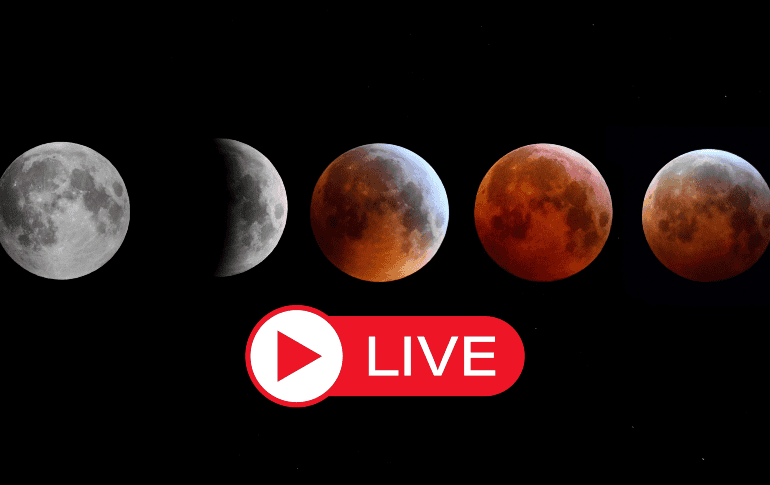 ¿Cómo ver la Luna de sangre en vivo si no es visible en tu país? ESPECIAL / CANVA