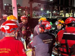 Desde antes del mediodía, se reportaron precipitaciones en la colonia Mitras Norte, al poniente de Monterrey, así como en distintos sectores de Santa Catarina. CORTESÍA/ Secretaría de Seguridad Pública y Vialidad de Monterrey