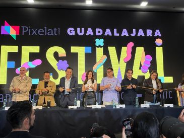 Durante la inauguración de Pixelatl, Verónica Delgadillo, subrayó el papel que juegan los jóvenes en el fortalecimiento de este ecosistema creativo. EL INFORMADOR / H. Navarro