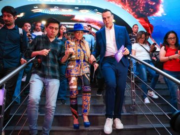 Yuri en el recorrido guiado de la Arena Guadalajara. EL INFORMADOR/J.ACOSTA