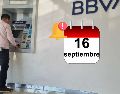 La ABM precisó que algunos bancos abrirán el próximo martes 16 de septiembre. EL INFORMADOR / ARCHIVO