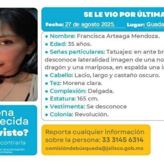 Exigen localización de ‘Frany’ Arteaga, artista plástica desaparecida en la colonia Revolución