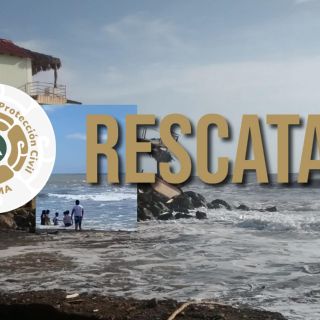 Rescatan a un bañista en riesgo de ahogamiento en playa de Colima (VIDEO)