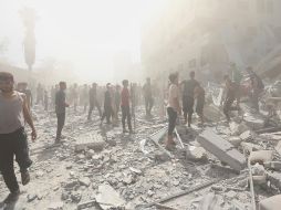 Los ataques han derribado torres de gran altura en áreas densamente pobladas con campamentos de tiendas donde se refugian miles de palestinos. Israel afirma que Hamás utilizaba las torres para vigilar a las tropas. AP/Y. Zanoun