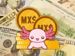 El peso liga dos semanas de ganancias frente al dólar, de acuerdo con información de Bloomberg. ESPECIAL / CANVA