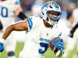 David Montgomery, corredor de Detroit, anotó dos touchdown en la victoria de su equipo. AFP/G. Fiume