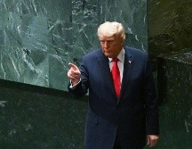 El presidente de Estados Unidos, Donald Trump, durante la Asamblea Generral de la ONU. EFE/Lukas Coch