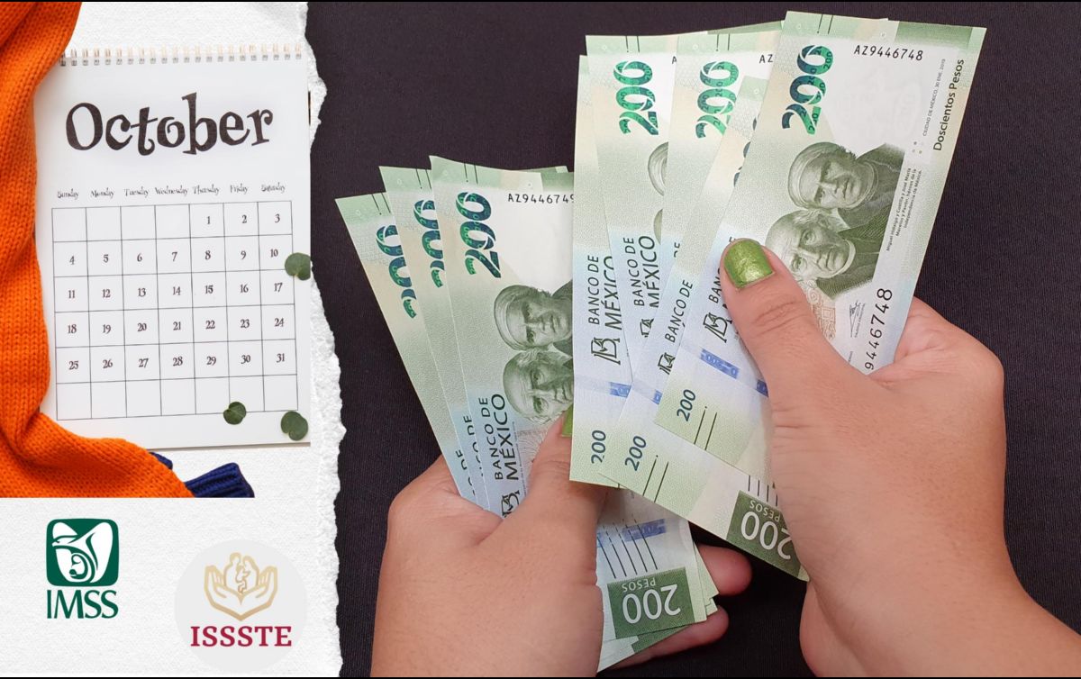 El IMSS y el ISSSTE recuerdan que el dinero está disponible solo a partir de la fecha que marca el calendario de cada uno. ESPECIAL / CANVA