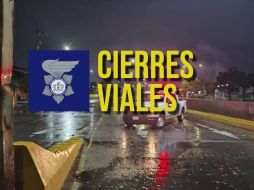 Estas vialidades se encuentran cerradas por inundación tras la tormenta del día de ayer. ESPECIAL / Policía Vial Jalisco