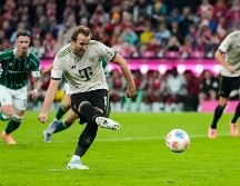 Harry Kane necesitó 104 juegos con el Bayern para llegar a la marca, uno menos que Messi con el Barça y Haaland con el City. AP/M. Schrader