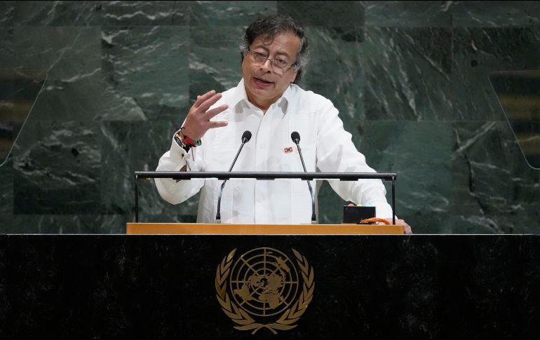 Gustavo Petro. El mandatario colombiano abogó por cambiar la sede de la ONU a otro país. AP/P. Smith