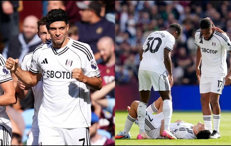 Pese a que Fulham intentó controlar el partido, Aston Villa marcó un dominio después de la salida de Jiménez. ESPECIAL / AP/AFP