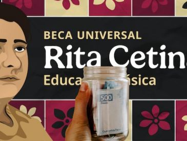 La Beca Rita Cetina continúa con la entrega de apoyos a estudiantes de secundaria en México. ESPECIAL / CANVA y Programas del Bienestar