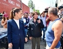 Sheinbaum dialoga con la gobernadora Delfina Gómez Álvarez y alcaldes de la zona afectada. SUN