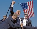 Donald Trump. El atentado con disparo que sufrió Trump durante la campaña de 2024 fue un instante clave. AP/Archivo