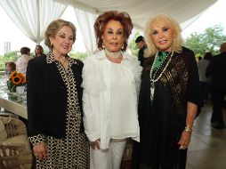 Cristina Ojeda, Melin Fajardo y Güera Salas durante el Tradicional Bazar de Nosotros con los Niños con Cáncer. GENTE BIEN JALISCO / Revista del 3 de octubre 2025
