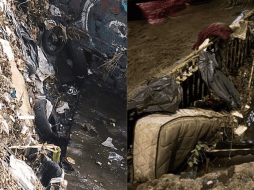 En el canal del Jagüey se encontraron colchones, muebles y basura que obstruían el cauce del agua. GOBIERNO DE GUADALAJARA