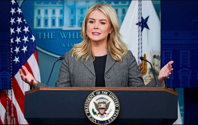 Karoline Leavitt mencionó que están trabajando con agencias en todos los ámbitos para identificar dónde se pueden hacer recortes. AFP