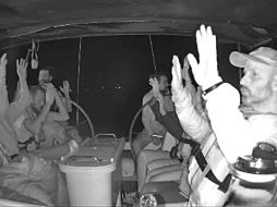 Imagen tomada de un video grabado en el momento en que la Armada israelí bloquean los barcos. AFP