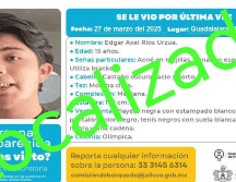Edgar Axel era el último de los tres estudiantes de preparatoria de la UdeG desaparecidos entre marzo y abril pasados. ESPECIAL