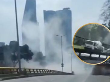 Los testigos narraron que, en cuanto notaron la expansión de la nube, muchos se retiraron de inmediato del área, recordando el accidente en Iztapalapa. X/@RaulGtzNR